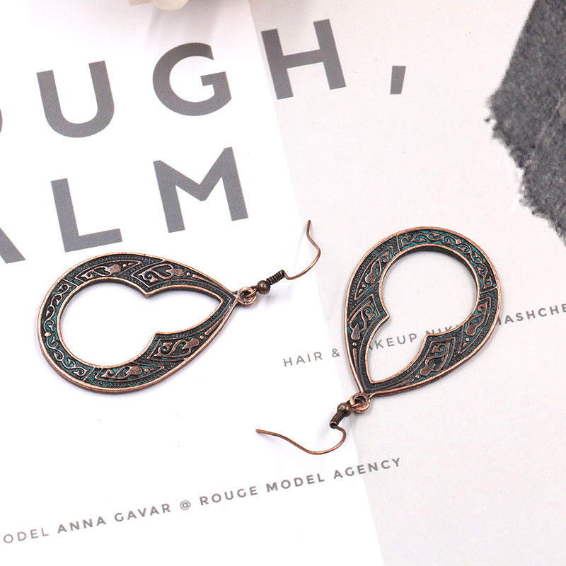 Retro water drop earring