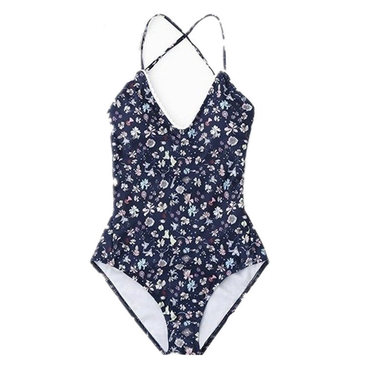 Printed hand woven sexy one piece swimsuit