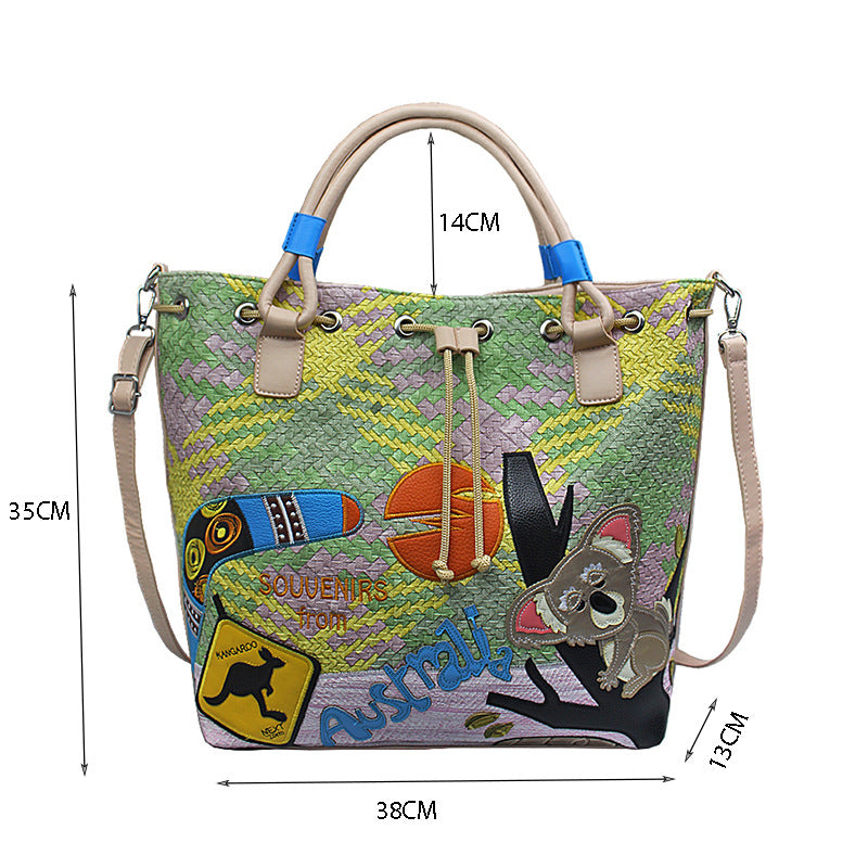 Cartoon animal zipper creative bag