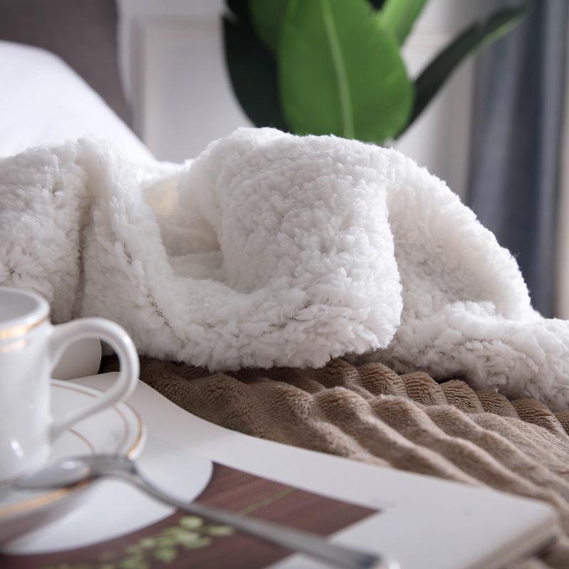Berber Fleece Velvet Winter Soft Solid Color Blanket