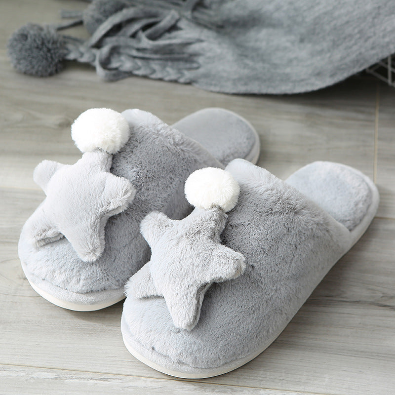 Home slippers fashion thickened TPR winter slippers
