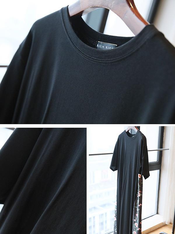 Original Floral Round-Neck Dress