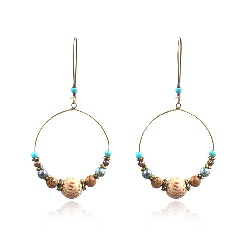 Circle exaggerated earrings creative large ring earrings