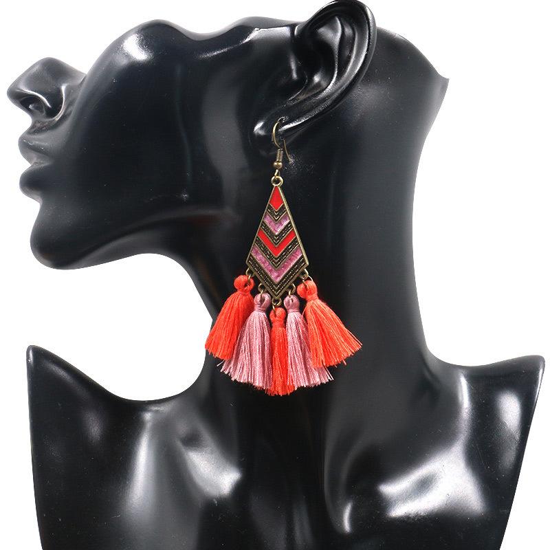 5 Color Diamond earrings tassel earrings