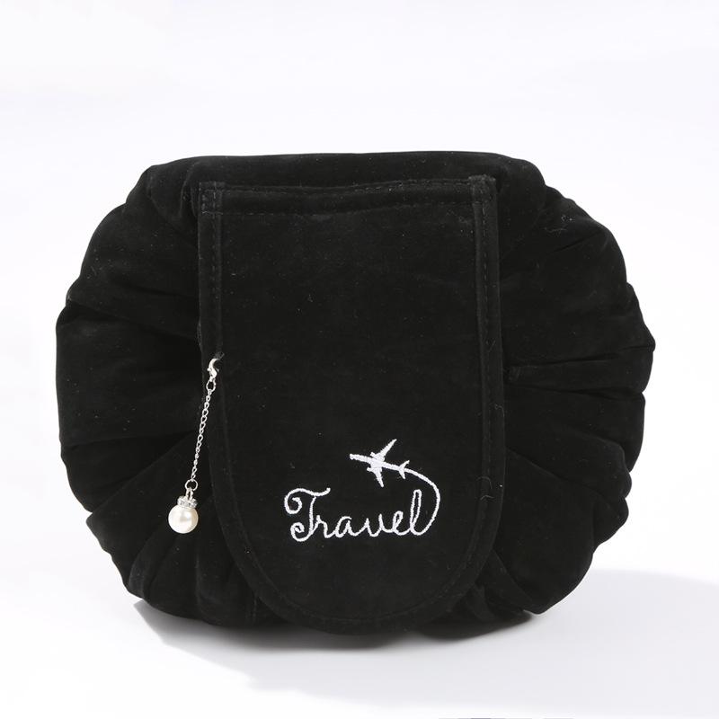 Large Capacity Velvet Drawstring Makeup Bags Travel Cosmetic Organizer