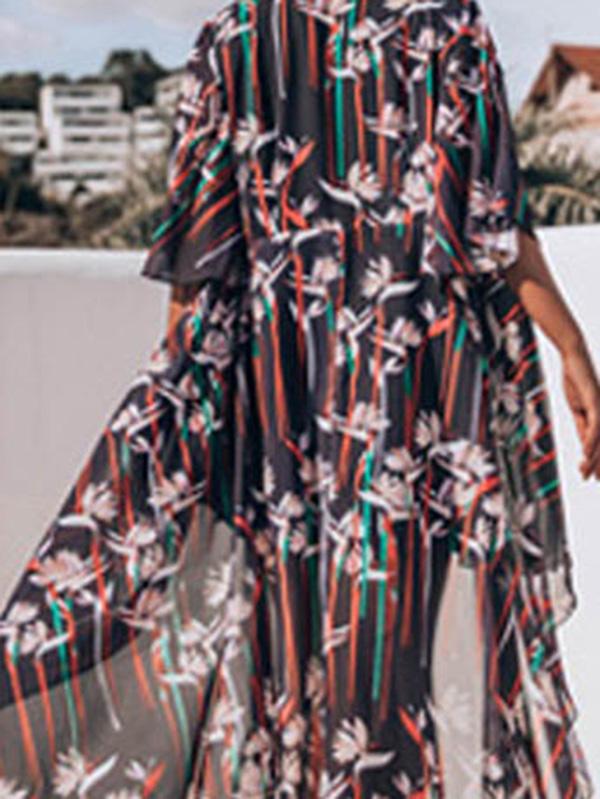 Beach Dot Chiffon Swimwear Cover-Ups