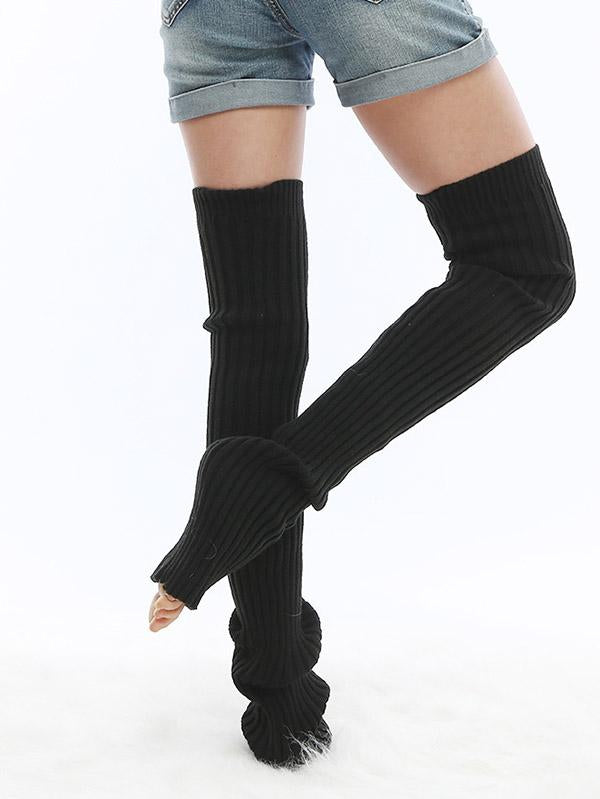 Knitting long Leg Warmer Stocking