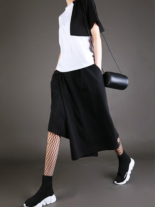 Loose Wide-leg Cropped Pants