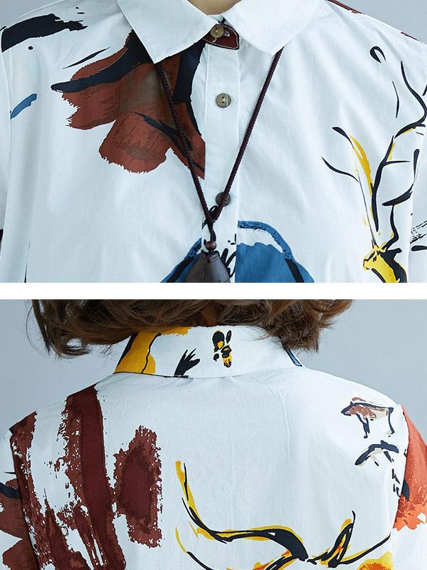 2019 Summer New Oversize Printed T-Shirt Dress