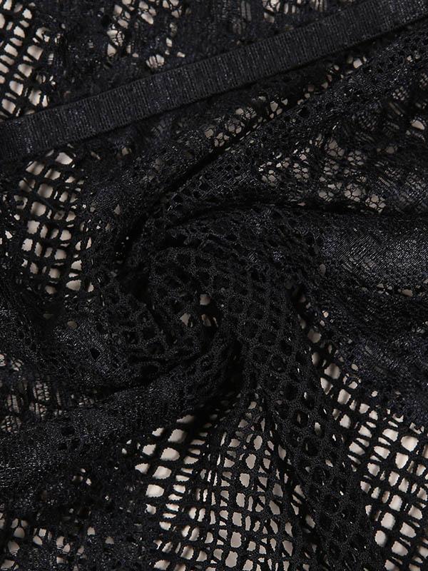 See-Through Lace Split-Joint Bodysuit Lingerie