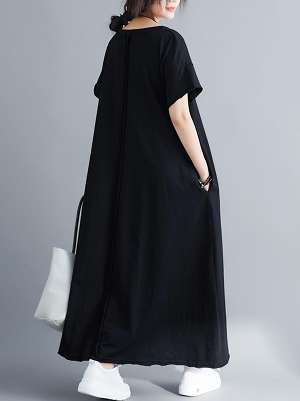 Loose A-line Slimmer Long Dress