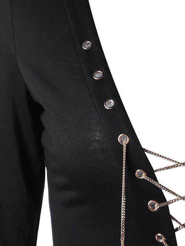 V-Neck Low-Cut Bandage Sexy Blouse