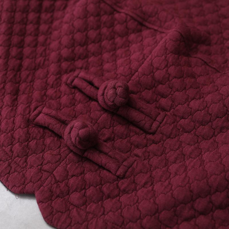 Buykud Retro Solid Color Zipper Autumn Hooded Coat