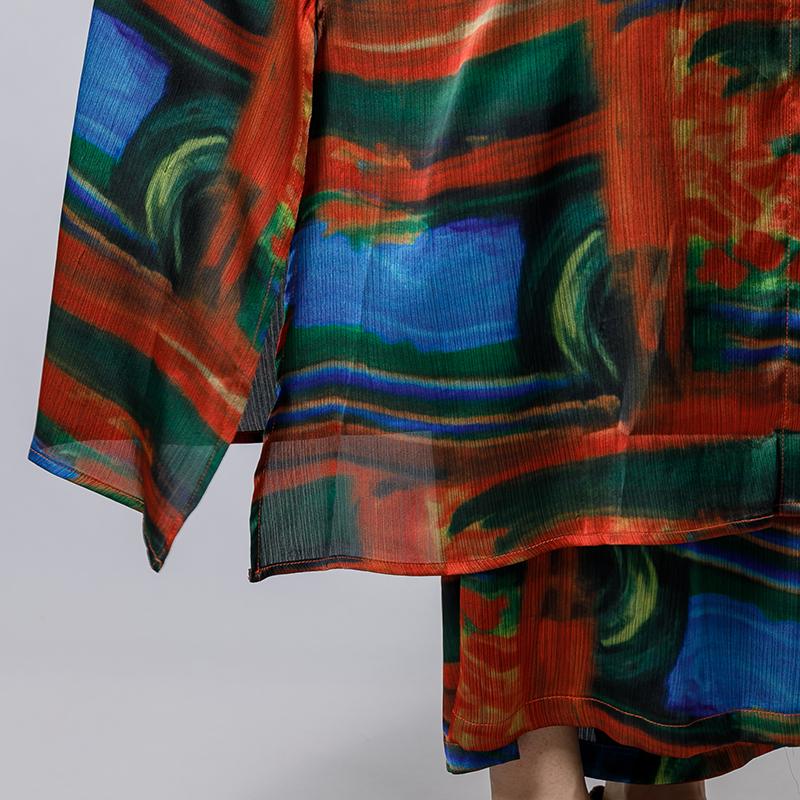 Abstract Printed Soft Fabric Casual Two-Piece Set