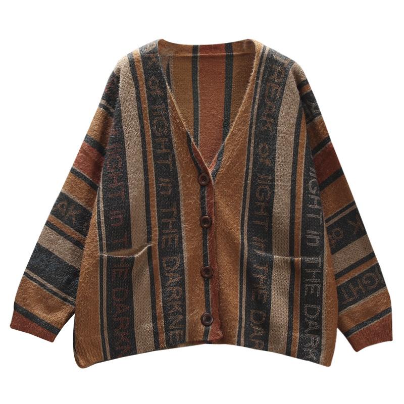 Autumn New Retro Printed Sweater Coat