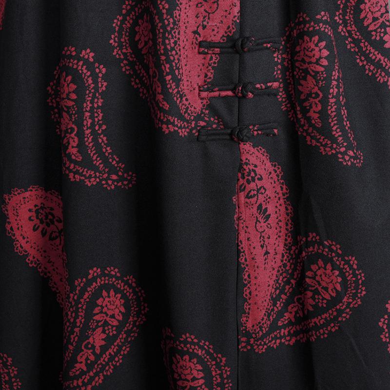 Autumn Winter Retro Printed Warm Comfortable Dress