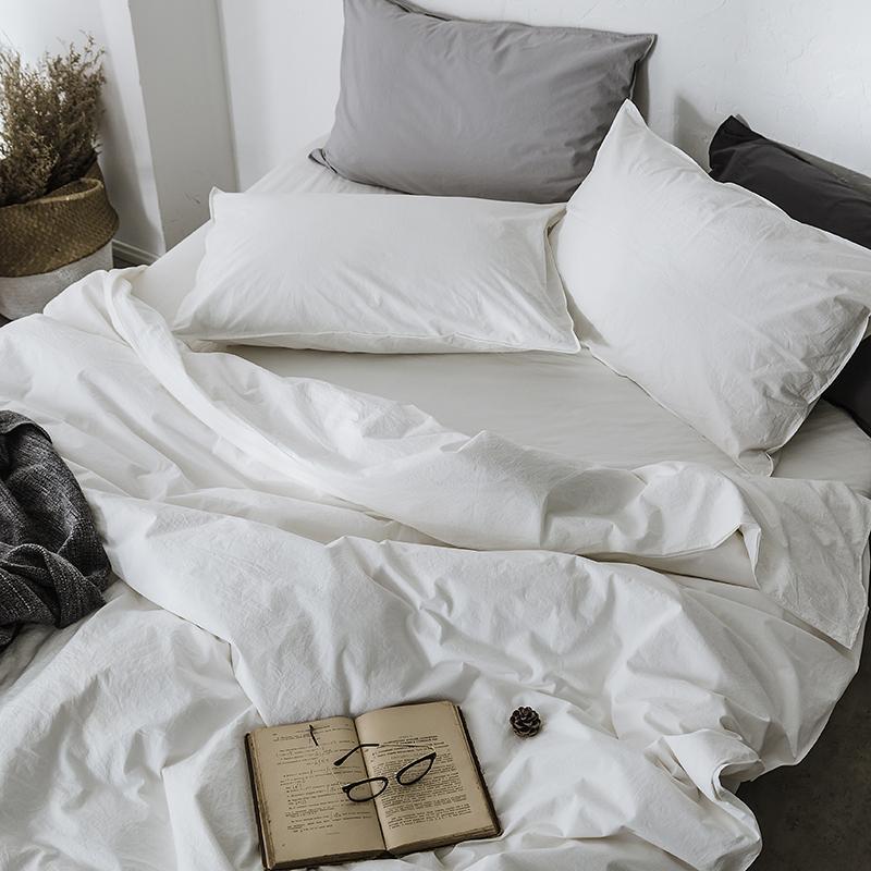 Bedding Sleeping Cotton Washed Flat Sheet Set