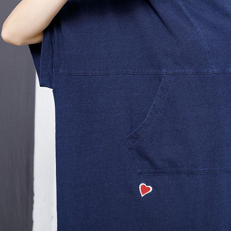 Casual Embroidery Front Pocket Long Shirt