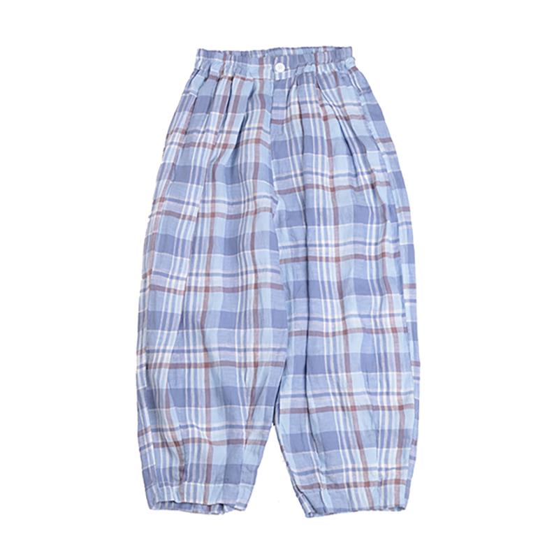 Casual Plaid Loose Thin Harem Pants
