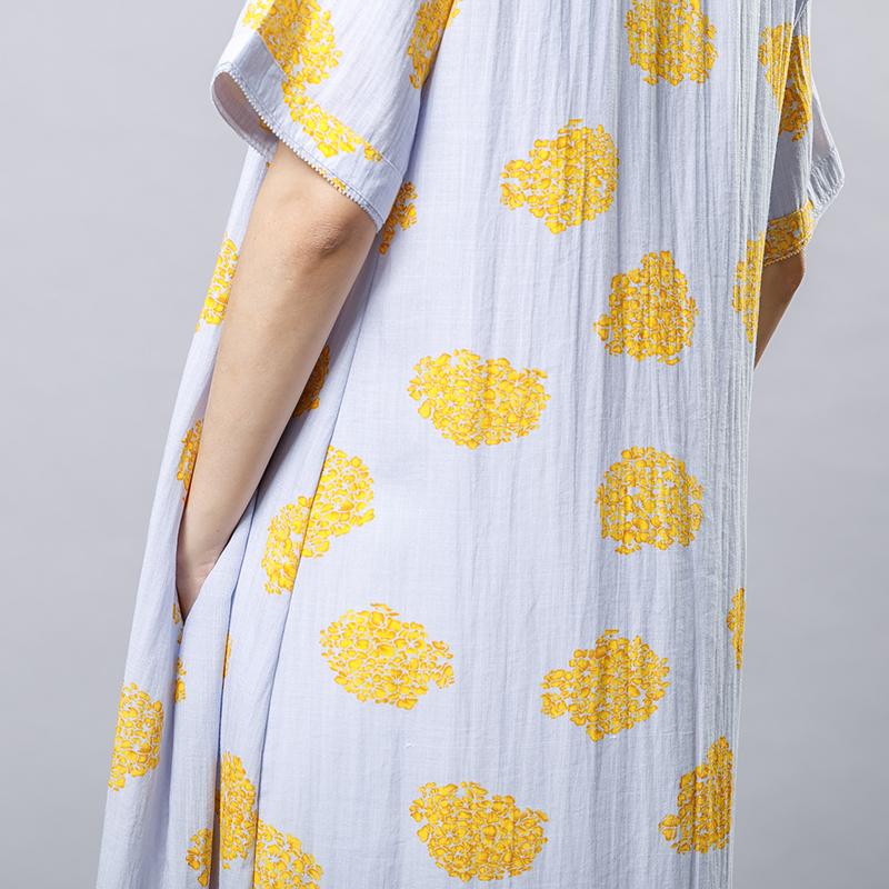 Casual Print Round Neck Short Sleeve Dress