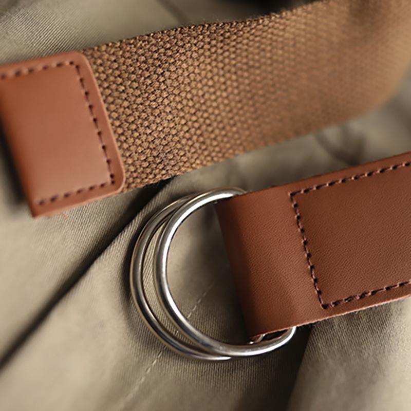 Casual Pure Color Bloom Pants With Belt