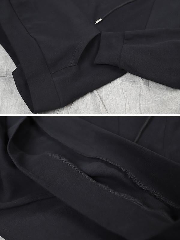 Casual Pure Color Thick Cotton Hoodie