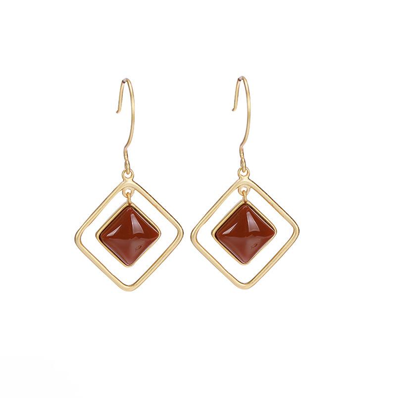 Casual Retro Elegant Rhombus Earrings