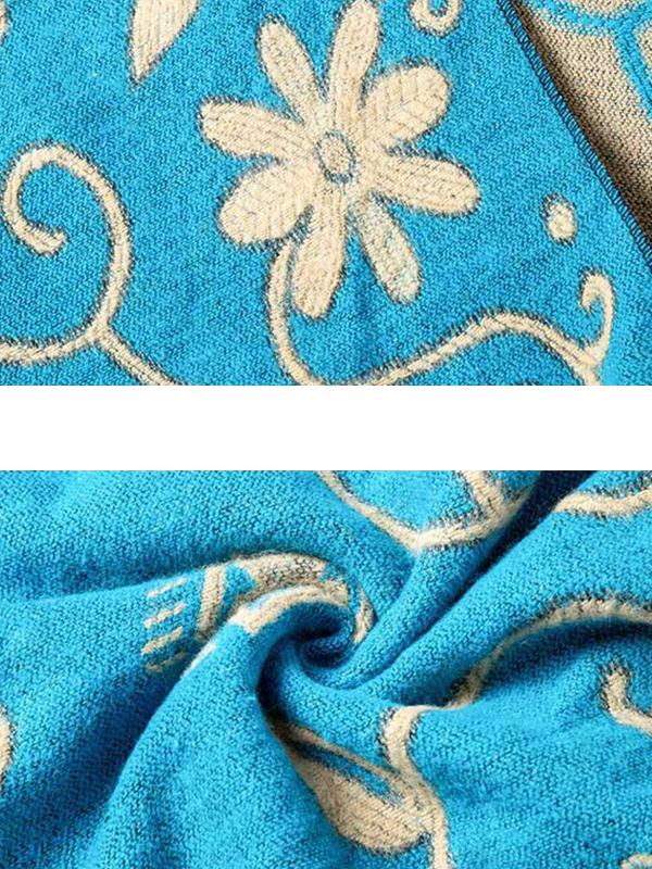 Casual Retro Jacquard Fringe Thick Warm Scarf