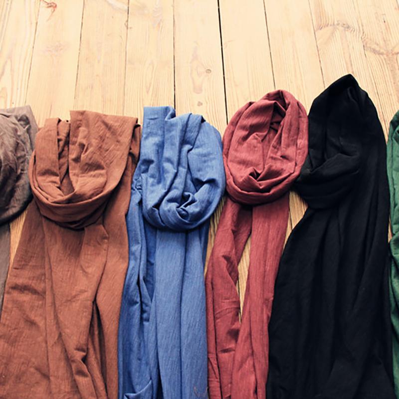 Casual Wild Travel Solid Color Cotton Scarf