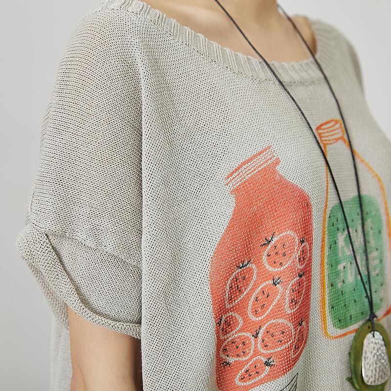 Casual Women Print Short Sleeve Blouse