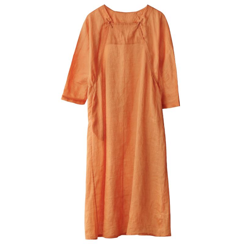 Chinese Style Wide And Cool Midi Dress