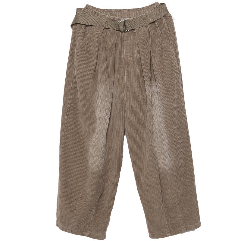 Buykud Corduroy Casual Solid Color Harem Pants