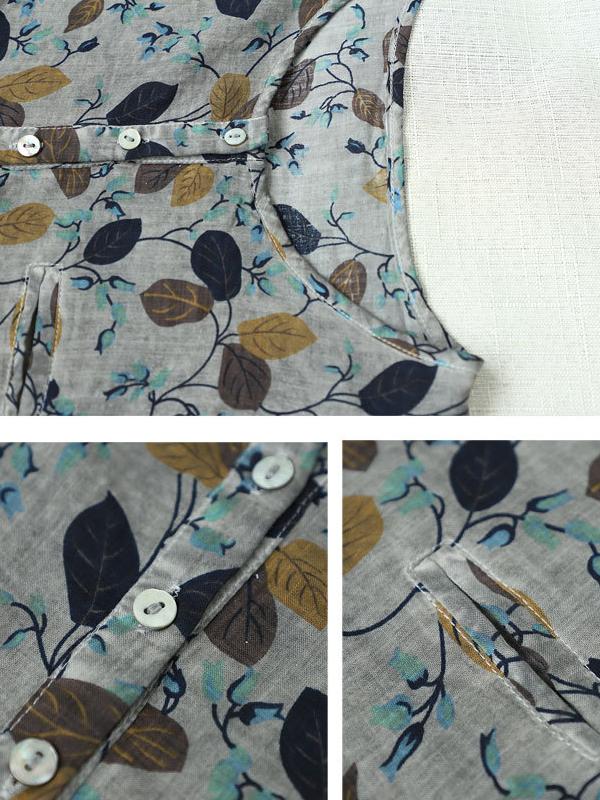 Cotton Linen Vintage Short Sleeve Blouse