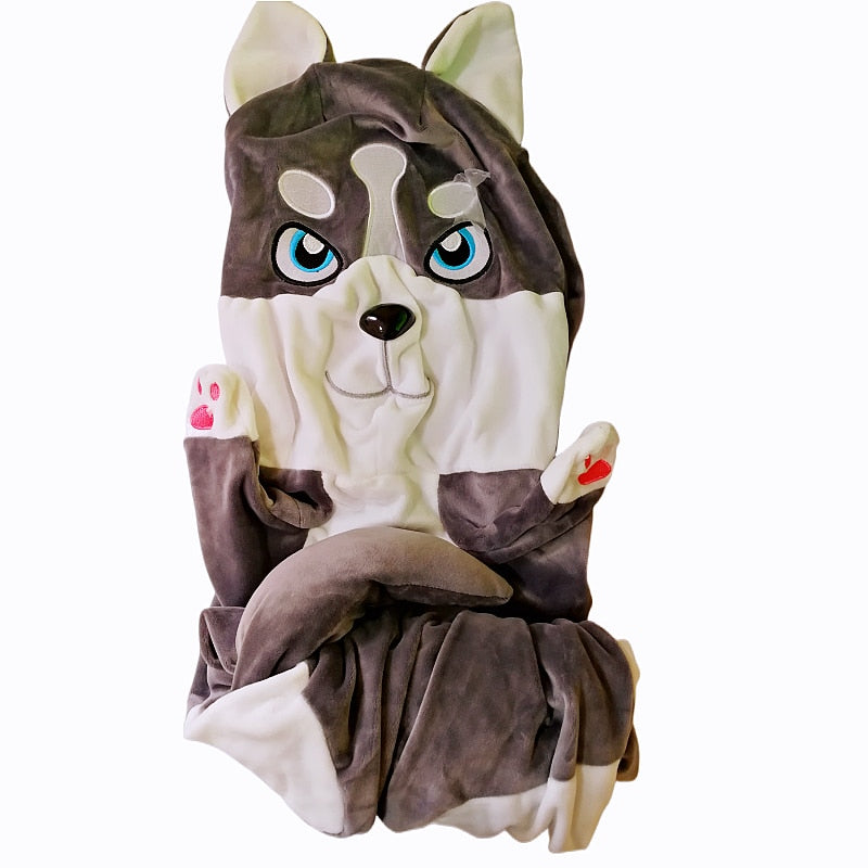 Cuddly Husky Pillow Plush Toy Pillow Cute Home Decoration Sleeping Pillow Christmas Gifts Birthday Gifts Girls Gifts for Girls