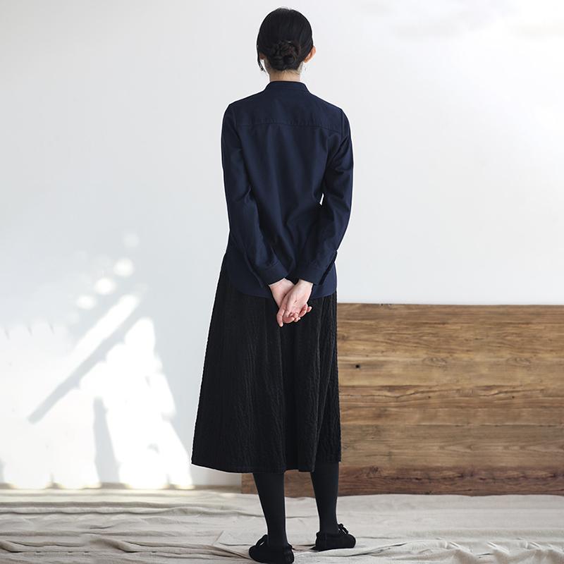 Curving Single Breasted Plus Size Shirt