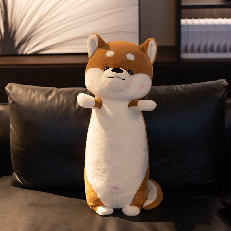 Cute/Soft/Long Husky Shiba Inu Plush Stuffed Doll Toy Dog Sleep Pillow Doll Home Decoration Ornament Birthday Gift Couple Unisex