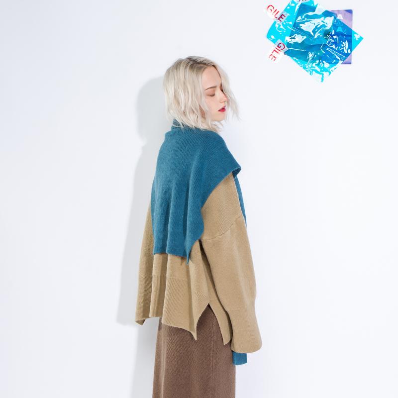 Knitted Women Casual Irregular Winter Scarf