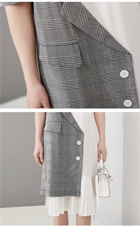 Elegant Split-joint Cropped Dress