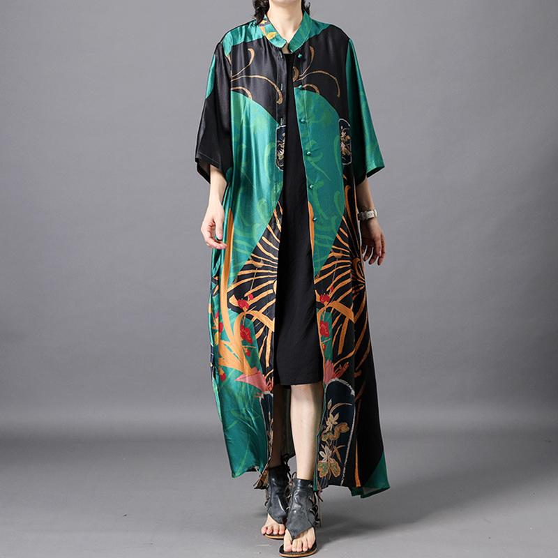 Female Literary Floral Printed Midi Dress