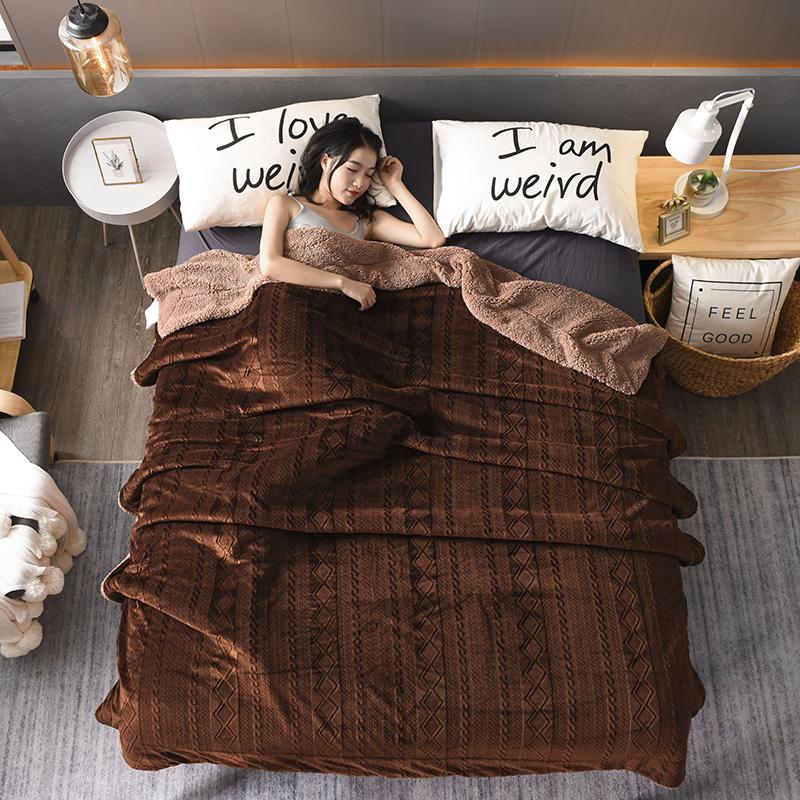 Flannel Blanket Blanket Thickened Winter Warmth