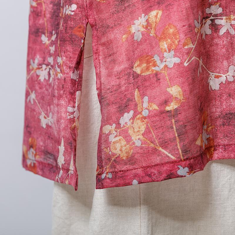 Floral Printed Split Loose Mini Dress