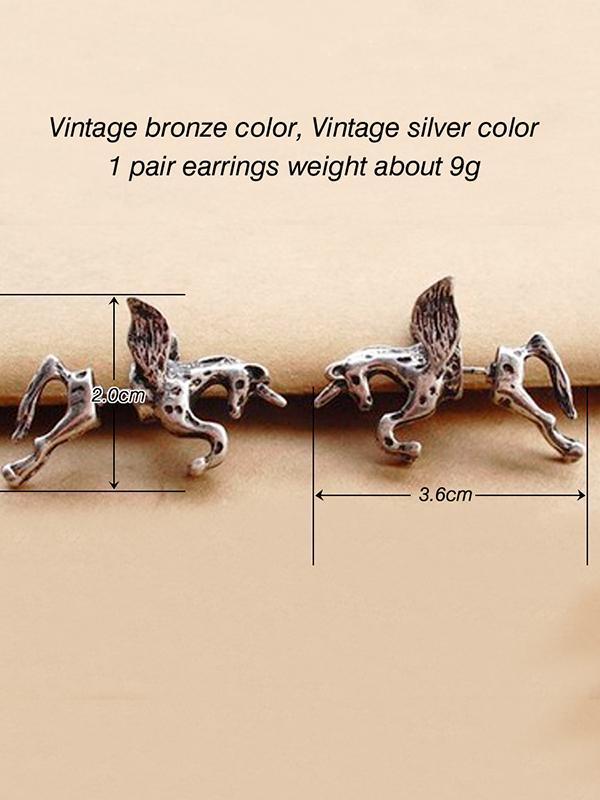 Punk Horse Pattern Earrings