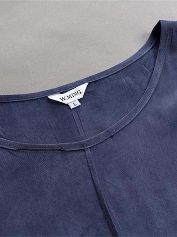 Woman Stylish Blouse and Pant Suit in Black and Blue Color