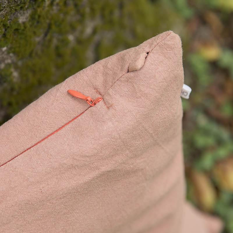 Cotton Linen Comfortable Square Pink Pillow