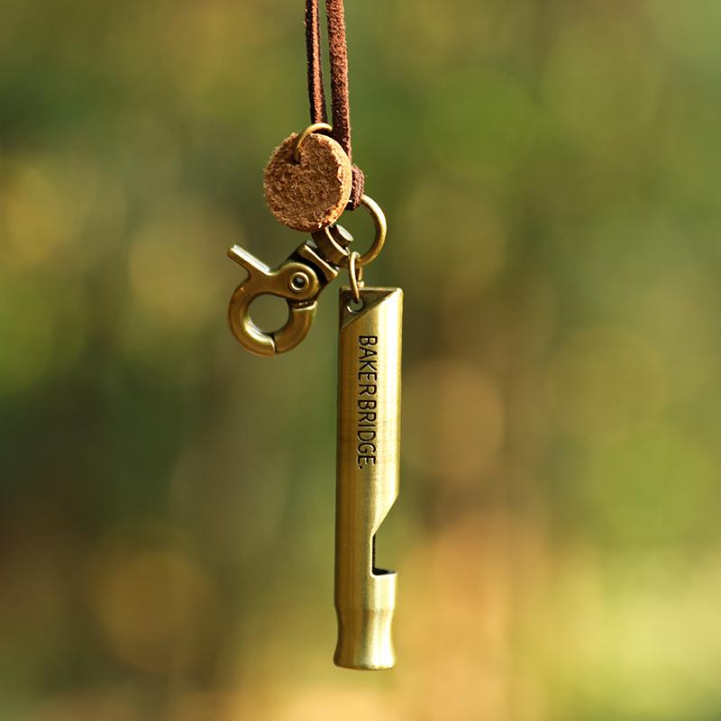Unisex Metal Whistle Pendant Rope Chain Necklace