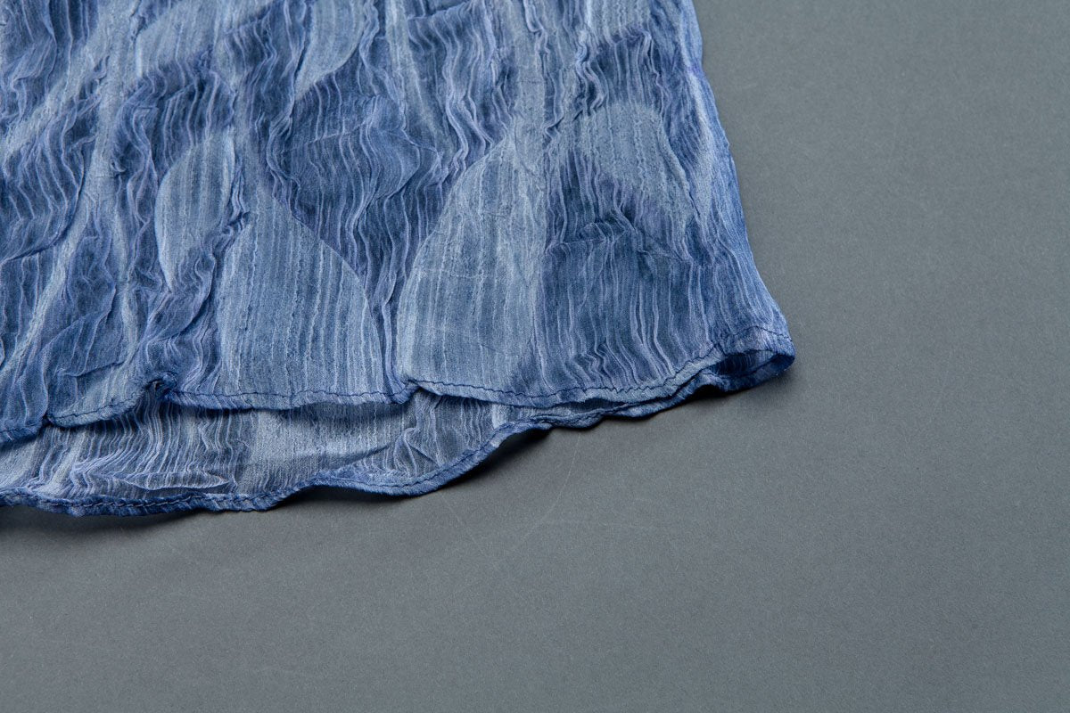 Half Sleeve Summer Casual Blue Fake Two-piece Dress