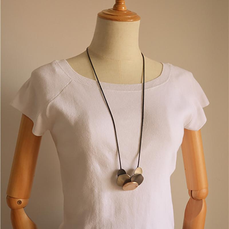 Irregular Geometric Vintage Pendant Long Necklace