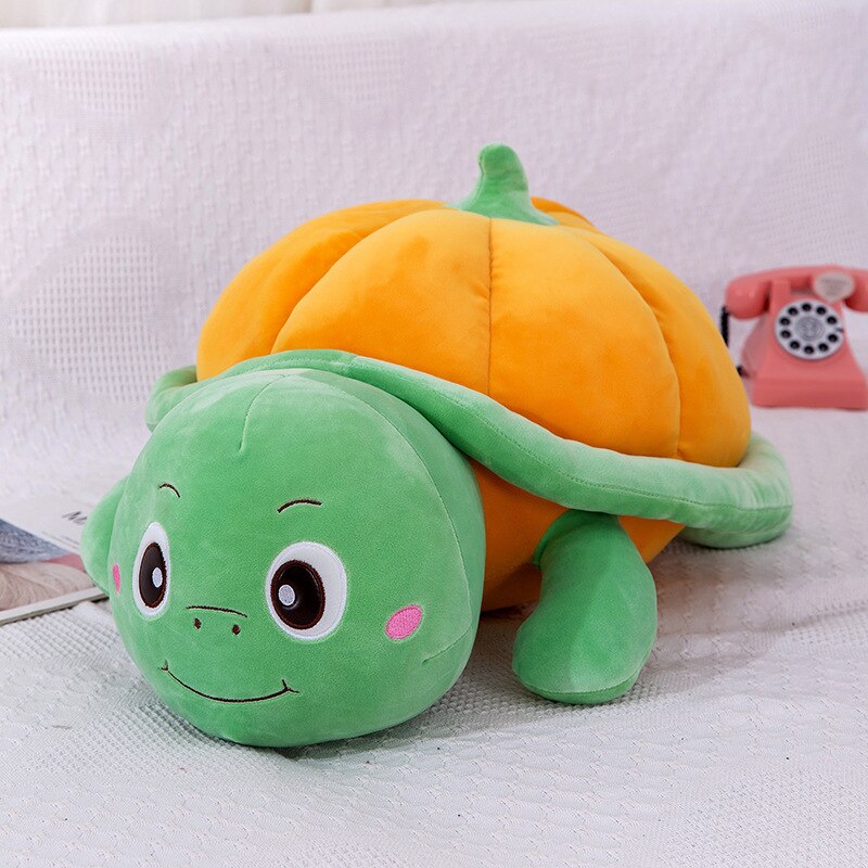 Kawaii Animal Plush Pumpkin Tortoise Toy Cute Turtle Plush Pillow Stuffed Doll Vegetable Cushion for Girls Valentine's Day Gift