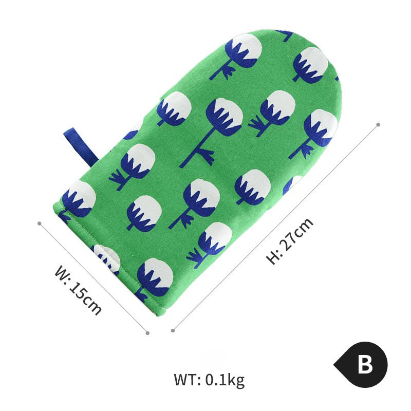 Kitchen Baking Printed Anti-scalding Gloves