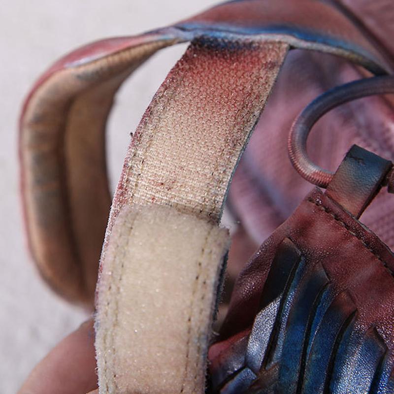 Leather Vintage Hand Made Wedges Sandals